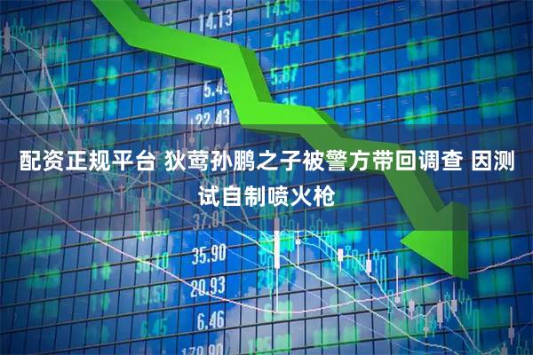 配资正规平台 狄莺孙鹏之子被警方带回调查 因测试自制喷火枪